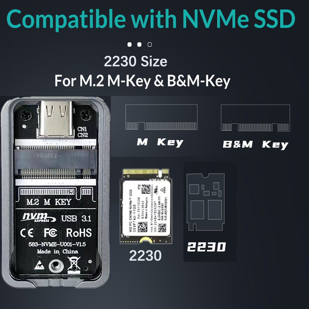 2230 2242 M.2 NVMe sarung NVMe - M2 2230 Ssd 2Tb Pcie 4.0 ulasan dan harga